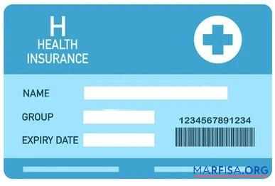 Realistic Card of health insurance example